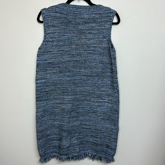 Anthropologie Holding Horses Blue Fringe Dress‎ Medium - Picture 7 of 8